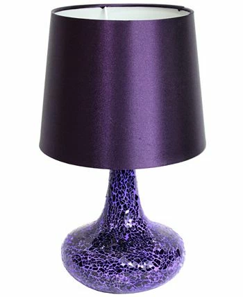 Simple Designs Mosaic Tiled Glass Genie Table Lamp With Fabric Shade 5 Simple Designs Mosaic Tiled Glass Genie Table Lamp With Fabric Shade - Image 3
