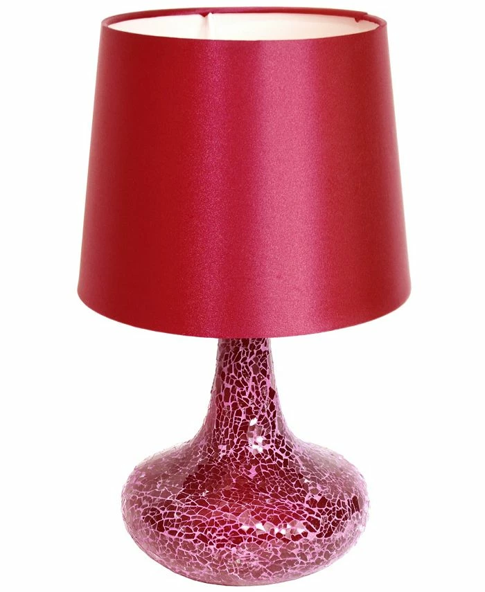 Simple Designs Mosaic Tiled Glass Genie Table Lamp With Fabric Shade 6 Simple Designs Mosaic Tiled Glass Genie Table Lamp With Fabric Shade - Image 4