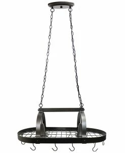 All The Rages Elegant Designs 2 Light Kitchen Pot Rack With Downlights