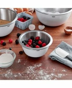 OXO Non-Skid Mixing Bowls, Set Of 3 White Stainless Steel -Hot Sale All Lighting Shop 10218643 fpx