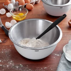 OXO Non-Skid Mixing Bowls, Set Of 3 White Stainless Steel -Hot Sale All Lighting Shop 10218645 fpx