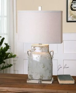Uttermost Melizzano Ivory-Gray Table Lamp