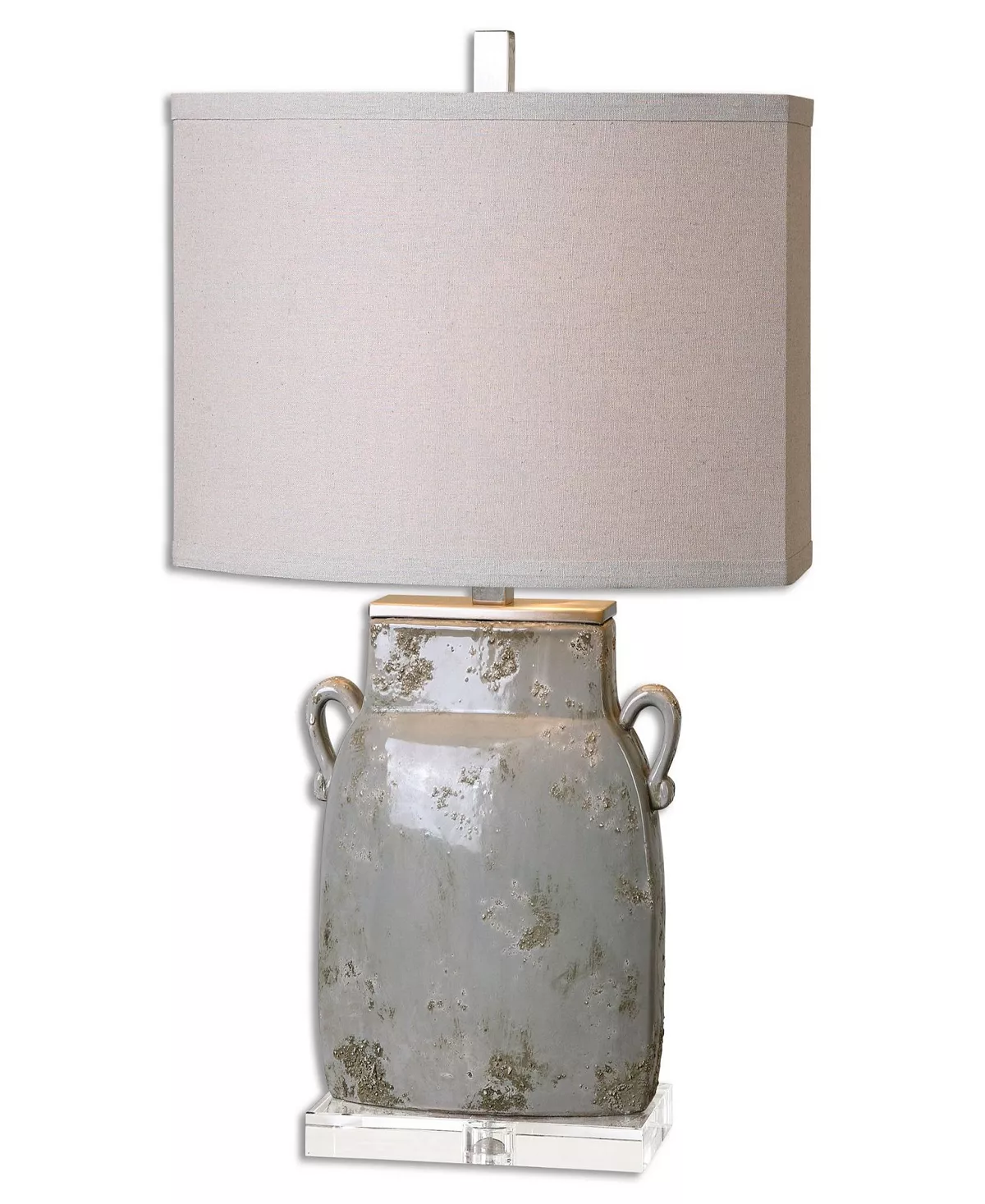 Uttermost Melizzano Ivory-Gray Table Lamp 4 Uttermost Melizzano Ivory-Gray Table Lamp - Image 2