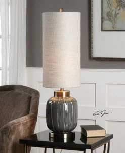 Uttermost Zahlia Aged Gray Ceramic Lamp