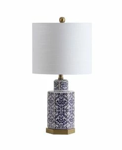 JONATHAN Y Diana 23.5 Ginger Jar Ceramic,Metal LED Table Lamp