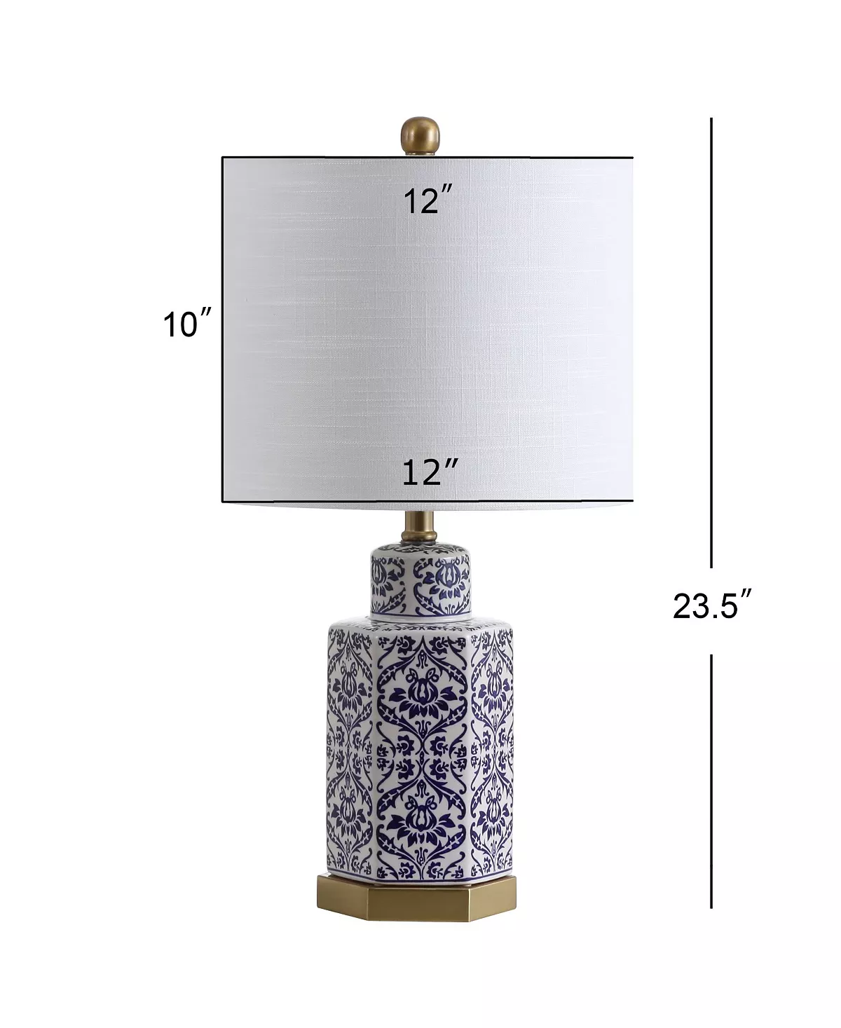JONATHAN Y Diana 23.5 Ginger Jar Ceramic,Metal LED Table Lamp 5 JONATHAN Y Diana 23.5 Ginger Jar Ceramic,Metal LED Table Lamp - Image 3