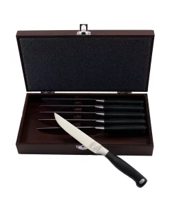 BergHOFF Istro 6 Piece Steak Knife Set With Wooden Case
