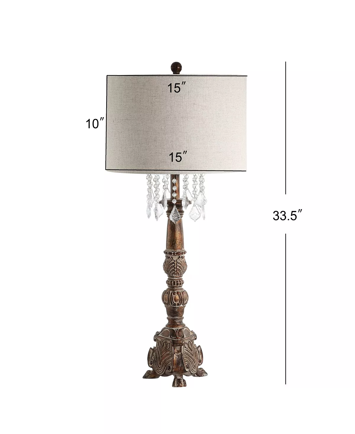 JONATHAN Y Carlisle Resin, Acrylic Led Table Lamp 5 JONATHAN Y Carlisle Resin, Acrylic Led Table Lamp - Image 3