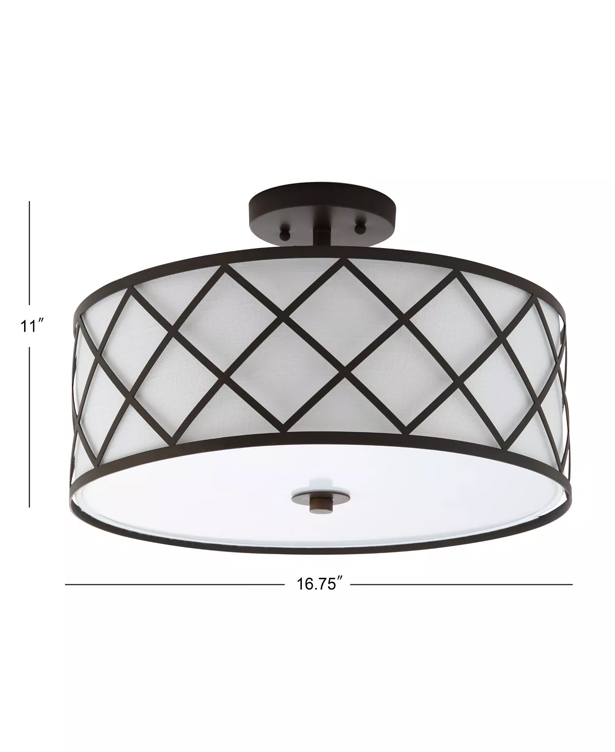 JONATHAN Y Elizabeth Metal Led Flush Mount 5 JONATHAN Y Elizabeth Metal Led Flush Mount - Image 3