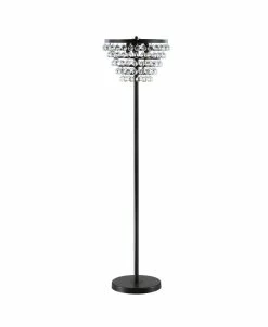 JONATHAN Y Emma Crystal, Metal Led Floor Lamp