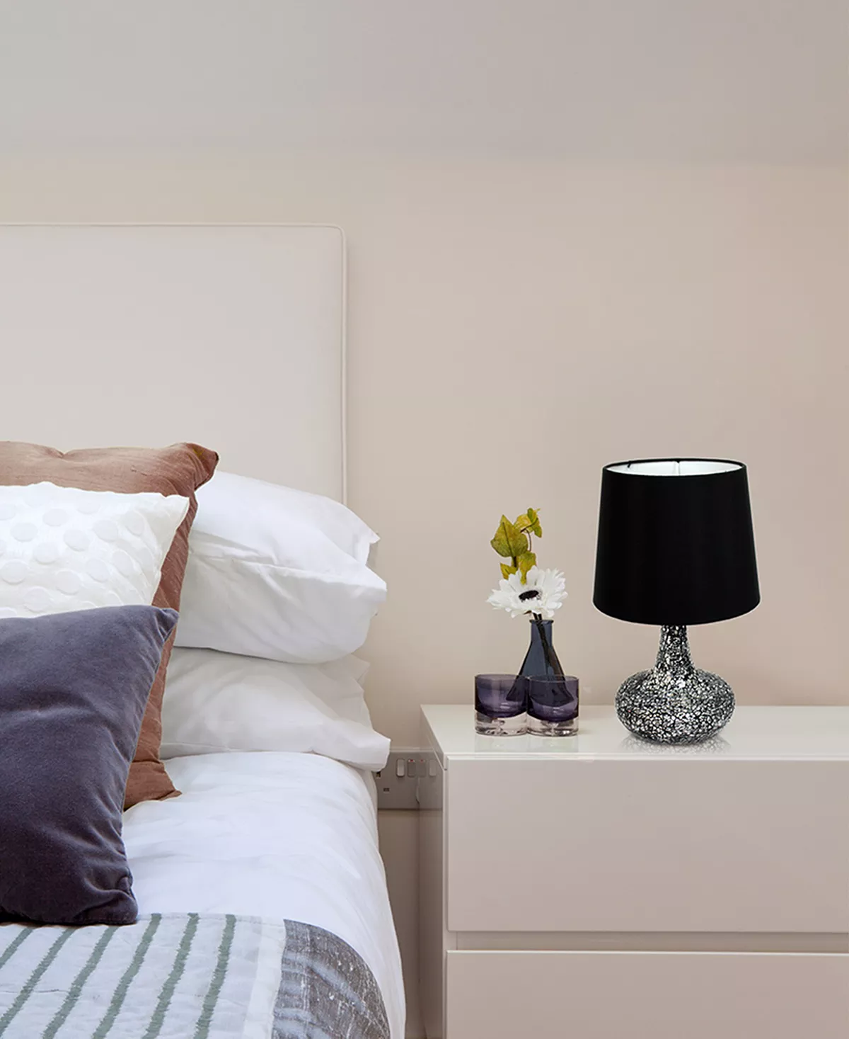 Simple Designs Mosaic Tiled Glass Genie Table Lamp With Fabric Shade 11 Simple Designs Mosaic Tiled Glass Genie Table Lamp With Fabric Shade - Image 9