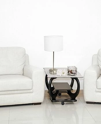 Simple Designs Brushed Nickel Stick Lamp With Fabric Shade 5 Simple Designs Brushed Nickel Stick Lamp With Fabric Shade - Image 3