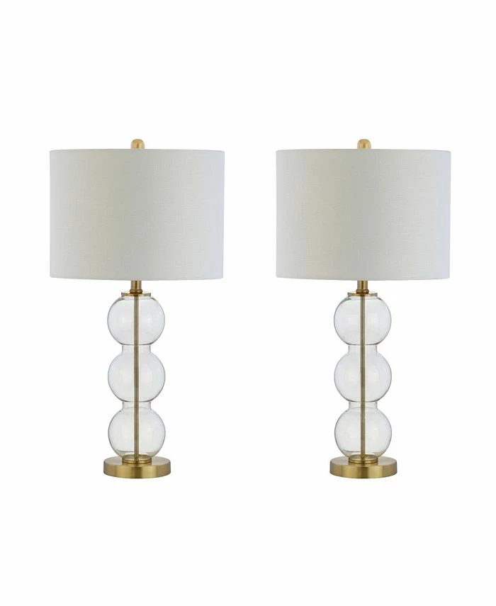 JONATHAN Y Bella Glass Triple-Sphere Led Table Lamp, Set Of 2 3 JONATHAN Y Bella Glass Triple-Sphere Led Table Lamp, Set Of 2