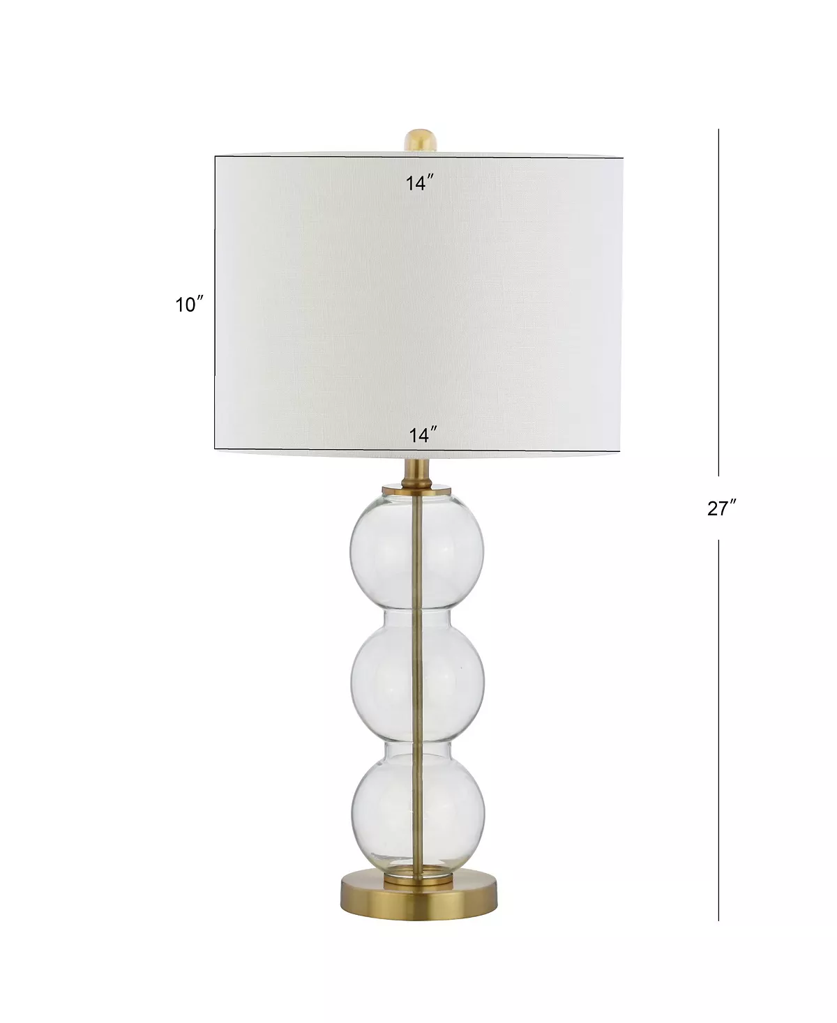 JONATHAN Y Bella Glass Triple-Sphere Led Table Lamp, Set Of 2 5 JONATHAN Y Bella Glass Triple-Sphere Led Table Lamp, Set Of 2 - Image 3