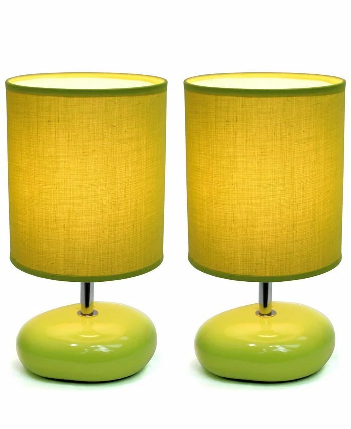 All The Rages Simple Designs Stonies Small Stone Look Table Bedside Lamp 2 Pack Set 6 All The Rages Simple Designs Stonies Small Stone Look Table Bedside Lamp 2 Pack Set - Image 4