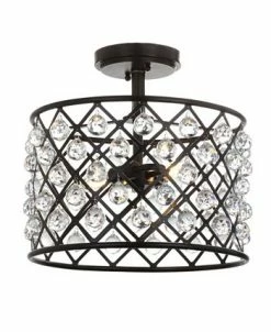 JONATHAN Y Gabrielle Crystal/Metal LED Semi-Flush Mount 7 JONATHAN Y Gabrielle Crystal/Metal LED Semi-Flush Mount -Hot Sale All Lighting Shop 12081460 fpx