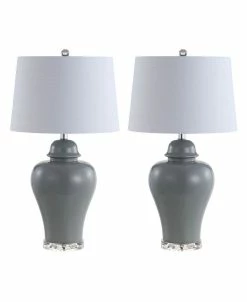 JONATHAN Y Winnie Ceramic Urn LED Table Lamp - Set Of 2
