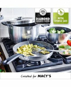 Greenpan Levels 11-Pc. Stainless Steel Stackable Ceramic Nonstick Cookware Set, Created For Macy's -Hot Sale All Lighting Shop 12225644 fpx