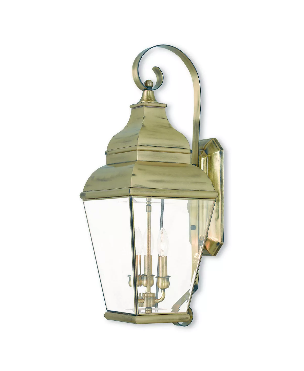 Livex Exeter 3-Light Outdoor Wall Lantern 3 Livex Exeter 3-Light Outdoor Wall Lantern