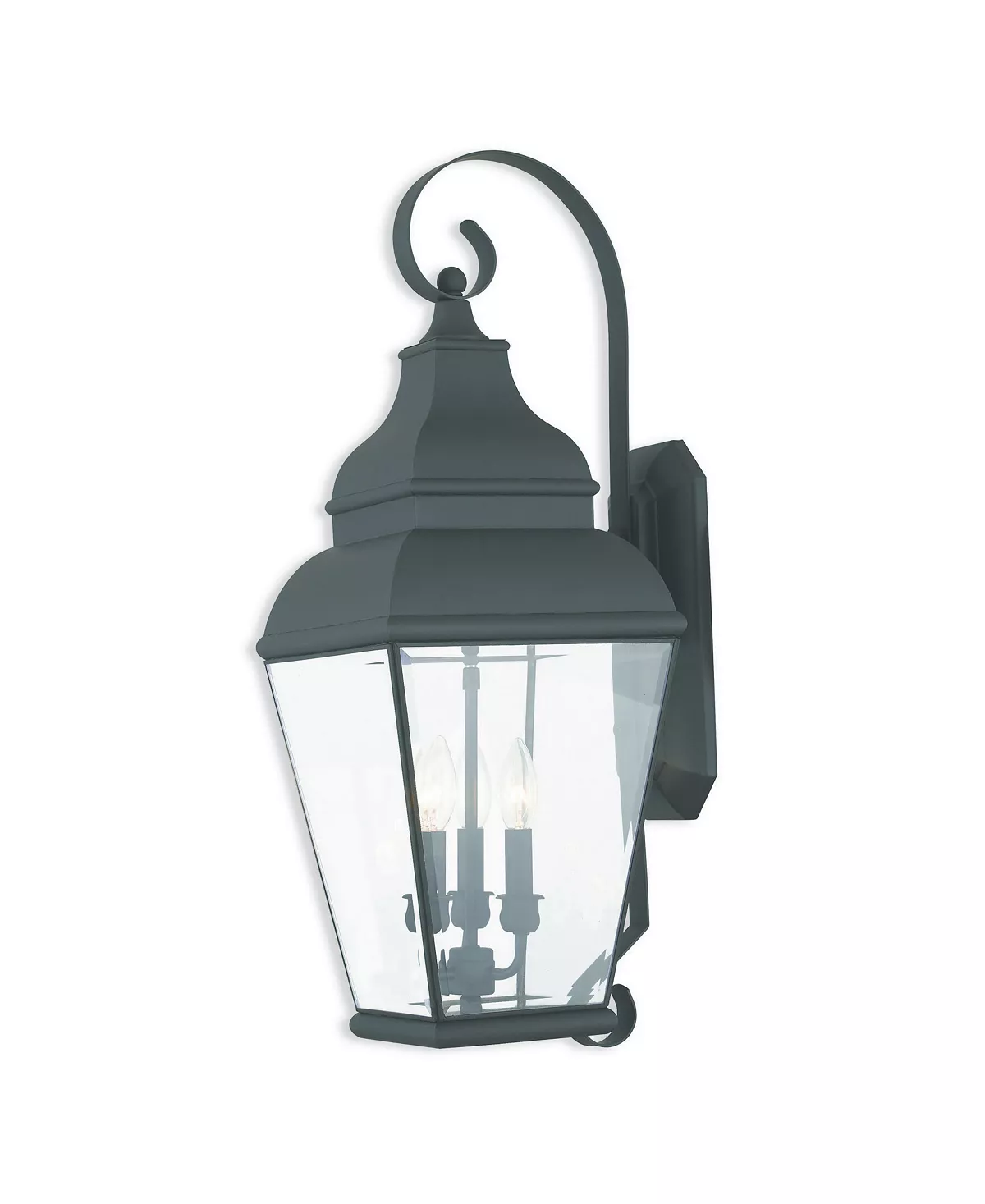 Livex Exeter 3-Light Outdoor Wall Lantern 5 Livex Exeter 3-Light Outdoor Wall Lantern - Image 3