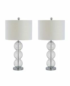JONATHAN Y Bella Glass Triple-Sphere LED Table Lamp - Set Of 2