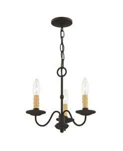 Livex Heritage 3-Light Mini Chandelier
