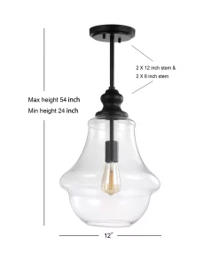 JONATHAN Y Dam 12 Adjustable Metal/Glass LED Pendant -Hot Sale All Lighting Shop 13395972 fpx