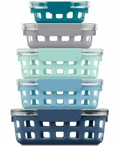 Ello Duraglass Mixed 10-Pc. Food Storage Container Set, Blue -Hot Sale All Lighting Shop 13396824 fpx