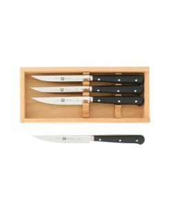Zwilling J.A. Henckels Porterhouse 4-Pc. Steak Knife Set With Beechwood Box