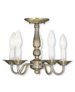 Livex Williamsburgh 5-Light Convertible Mini Chandelier/Ceiling Mount -Hot Sale All Lighting Shop 13759471 fpx