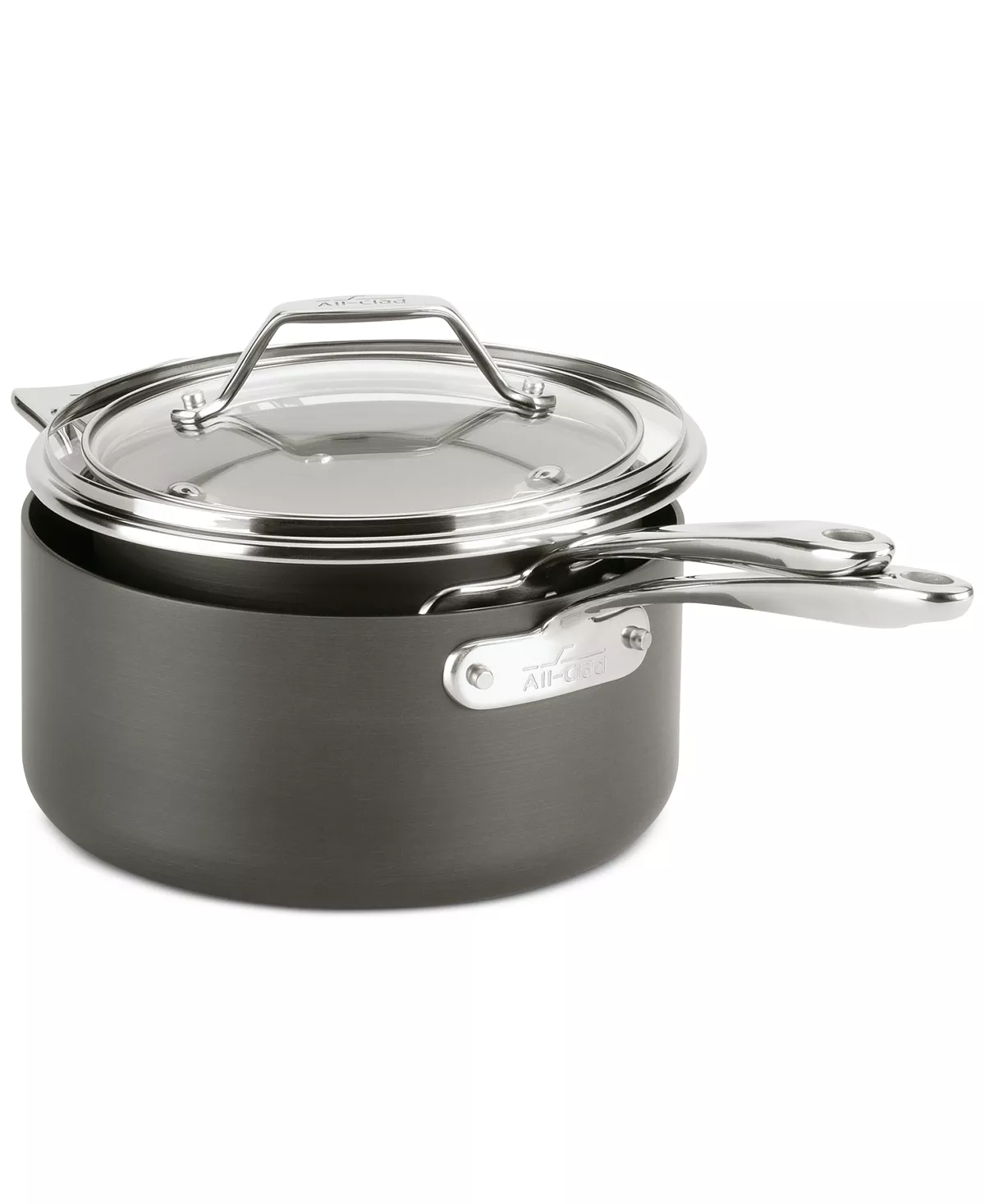 All-Clad Essentials Nonstick Set Of 2 Covered Saucepans 4 All-Clad Essentials Nonstick Set Of 2 Covered Saucepans - Image 2