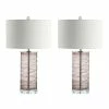 JONATHAN Y Cole 27.5 Modern Fused Glass Cylinder LED Table Lamp - Set Of 2 -Hot Sale All Lighting Shop 13760930 fpx