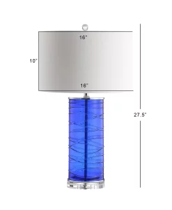 JONATHAN Y Cole 27.5 Modern Fused Glass Cylinder LED Table Lamp - Set Of 2 -Hot Sale All Lighting Shop 13761214 fpx