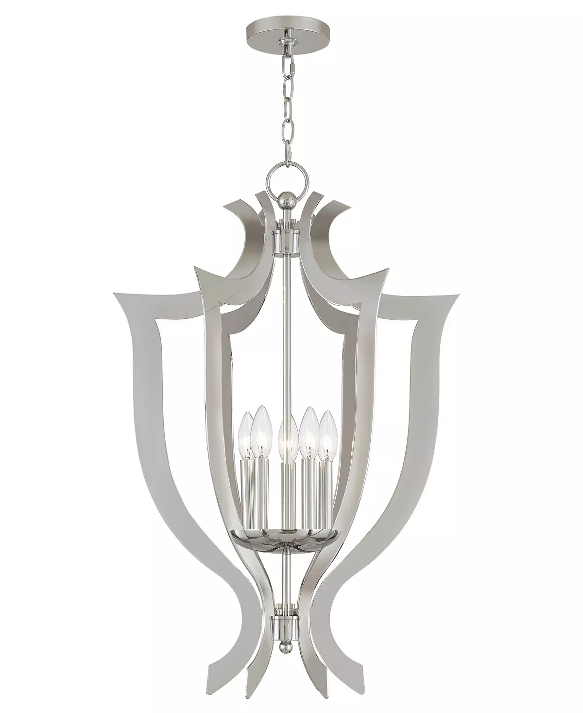 Livex Aldrich 5-Light Lantern Chandelier 6 Livex Aldrich 5-Light Lantern Chandelier - Image 4