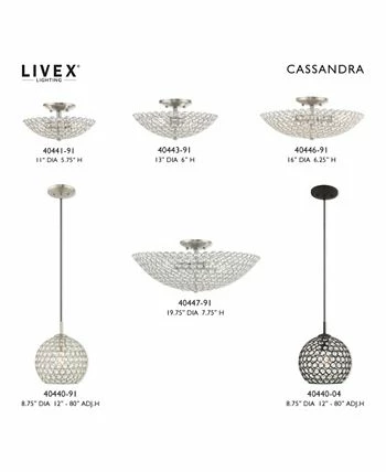 Livex Cassandra 4-Light Ceiling Mount 4 Livex Cassandra 4-Light Ceiling Mount - Image 2