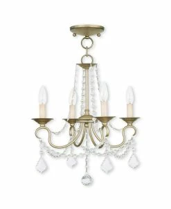 Livex Pennington 4-Light Convertible Mini Chandelier/Ceiling Mount