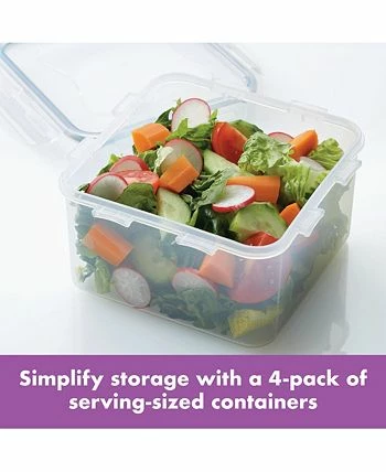 Lock N Lock Easy Essentials Square 41-Oz. Food Storage Container, Set Of 4 7 Lock N Lock Easy Essentials Square 41-Oz. Food Storage Container, Set Of 4 - Image 5