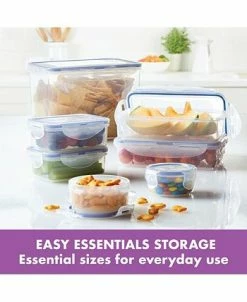 Lock N Lock Easy Essentials Rectangular 12-Pc. Food Storage Container Set, 11-Oz. -Hot Sale All Lighting Shop 15139726 fpx