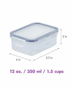 Lock N Lock Easy Essentials Rectangular 12-Pc. Food Storage Container Set, 11-Oz. -Hot Sale All Lighting Shop 15139731 fpx