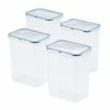 Lock N Lock Easy Essentials 7.6-Cup Rectangular Food Storage Container, Set Of 4 -Hot Sale All Lighting Shop 15141822 fpx