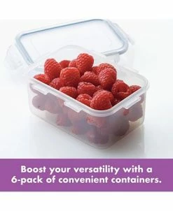 Lock N Lock Easy Essentials Rectangular 20-Oz. Food Storage Container, Set Of 6 -Hot Sale All Lighting Shop 15141839 fpx