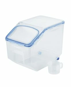 Lock N Lock Easy Essentials 50.7-Cup Food Storage Container With Flip Lid And Serving Cup