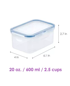 Lock N Lock Easy Essentials Rectangular 20-Oz. Food Storage Container, Set Of 6 -Hot Sale All Lighting Shop 15142121 fpx