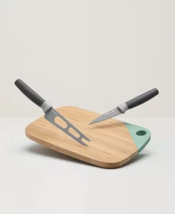 BergHOFF Leo Collection 3 Piece Knife And Cutting Board Set, Grey And Green -Hot Sale All Lighting Shop 15328560 fpx
