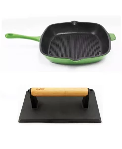 BergHOFF Neo Cast Iron 11 Grill Pan And Press