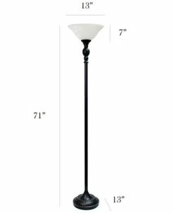 All The Rages Elegant Designs 1 Light Torchiere Floor Lamp With Marbleized White Glass Shade 13 All The Rages Elegant Designs 1 Light Torchiere Floor Lamp With Marbleized White Glass Shade -Hot Sale All Lighting Shop 16566581 fpx