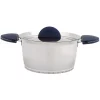 BergHOFF Stacca Stainless Steel 3-Qt. Covered Casserole, Blue