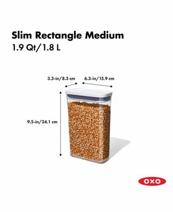 OXO Pop Slim Medium Rectangular Food Storage Container 7 OXO Pop Slim Medium Rectangular Food Storage Container - Image 5