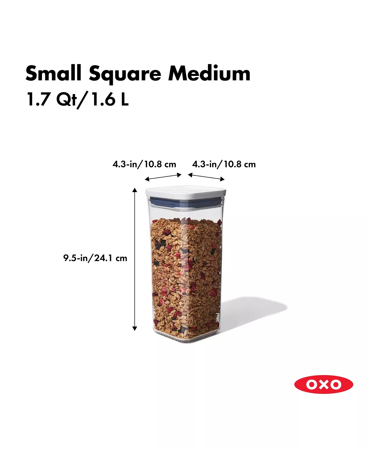 OXO Pop Small Square Medium Food Storage Container 7 OXO Pop Small Square Medium Food Storage Container - Image 5