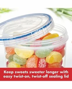Lock N Lock Easy Essentials 12-Pc. Twist Round Food Storage Set, 22-Oz. -Hot Sale All Lighting Shop 17599680 fpx